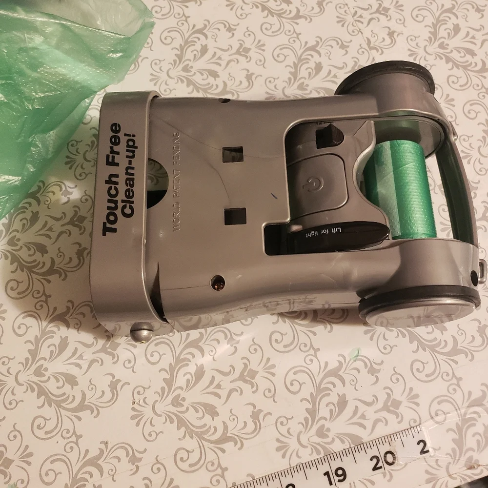 Pet Waste Disposal Grab'N Bag Powered Scooper With Light Handheld Shark Vacuum